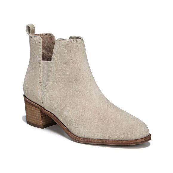 DR SCHOLLS Womens Beige Comfort Ride Away Almond Toe Block Heel Zip-Up Dress Booties M main image 0